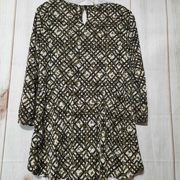 Dana Buchman Blouse Ladies Large Black Brown 3/4 sleeve classiccore - Picture 2 of 8